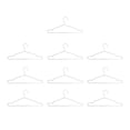 thumbnail image 1 of 10Pcs Silver Metal Wire Coat Clothes Hangers Wet Dry Dual Use Hanger Laundry Rack Portable Drying Rack Household Coat Hanger for Home Wardrobe Daily Use, 1 of 7