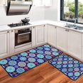 thumbnail image 1 of Kitchen Rugs and Mats Set of 2, Blue Kitchen Rug Comfort Floor Mat Non Slip Washable Kitchen Carpet Rug Runner for Floor Home, Office, Sink, Laundry 17"x47"+17"x30"-Ethnic Traditional Pattern, 1 of 6