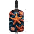 thumbnail image 6 of Square 2Pack PU Leather Starfish Cruise Luggage Tag with Privacy Cover and Name ID Tag for Travel Handbags Backpacks Luggage Tags, 6 of 6