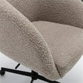 thumbnail image 6 of Pemberly Row Modern Boucle Swivel Rolling Task Chair in Gray, 6 of 7