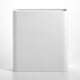 thumbnail image 4 of Bote de basura mDesign de acero inoxidable delgado rectangular de 10 litros, blanco, 4 of 5