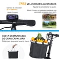 thumbnail image 2 of TopMate ES15 patinete 3 ruedas para mayores. Motor doble 500W, 3 vel., batería extraíble, 30km autonomía, carga 136kg, plegable ligero. Ideal para viajes., 2 of 6
