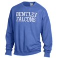 thumbnail image 2 of Men's ComfortWash Blue Bentley Falcons Stack Garment Dyed Crewneck Pullover Sweatshirt, 2 of 3
