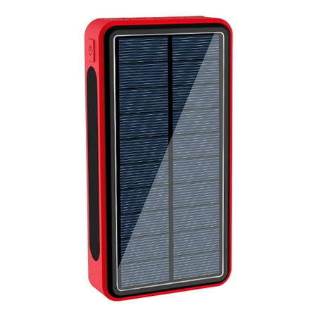 BESTHUA Solar Power Bank Portable Solar Power Bank with Flashlight External Backup Battery Pack Charger for Phone Camping Outdoor bearable