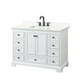 thumbnail image 6 of Wyndham Collection Wcs202048s-Qtz-Us3mxx Deborah 48" Free Standing Single Basin Vanity Set, 6 of 6