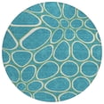 thumbnail image 2 of Addison Rugs Chantille Indoor/Outdoor Transitional Circles Teal Washable Round Rug, 8' x 8', 2 of 6