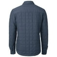 thumbnail image 3 of Men's Cutter & Buck Heather Navy Gonzaga Bulldogs Rainier PrimaLoft Eco Insulated Quilted Button-Up Shacket, 3 of 3