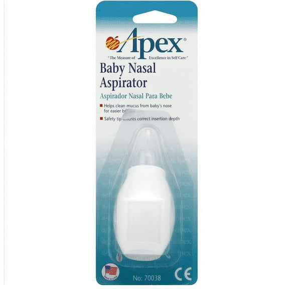 Carex Apex Baby Nasal Aspirator and Soft Bulb with Safety Tip, Helps Clean Muscus from Nose, 1 Count