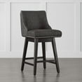 thumbnail image 2 of CHITA 26 inch Swivel Upholstered Counter Height Bar Stools with Full Back Set of 2,Fabric in Midnight, 2 of 9