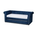 thumbnail image 2 of Baxton Studio Mabelle Navy Blue Upholstered Daybed with Trundle, 2 of 9