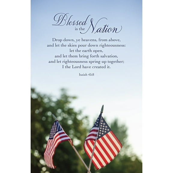 Patriotic Bulletin: Created It (Package of 100): Isaiah 45:8 (Kjv), (Paperback)
