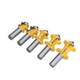 thumbnail image 3 of Fraise Demi-Ronde, Acier au Carbone 5Pcs Tailles Standard 1/2 In Lame en Alliage Bit Routeur pour CNC Gravure Machine, 3 of 8