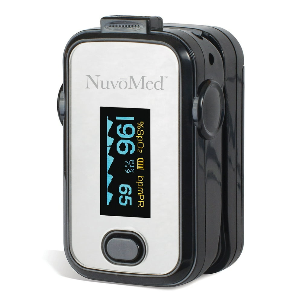 NuvoMed Fingertip Pulse Oximeter, Blood Oxygen Saturation Monitor, SpO2