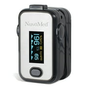 NuvoMed Fingertip Pulse Oximeter, Blood Oxygen Saturation Monitor, SpO2 Monitoring Device, Heart Rate Meter, OLED Display, USA Stock, Quick Ship