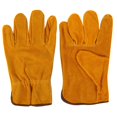 thumbnail image 1 of Guantes de soldadura de cuero para hombres, resistentes al calor, resistentes al fuego, guantes de trabajo para soldar, jardinería, camping, chimenea, hogar, estufa, barbacoa, 1 of 4