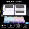 thumbnail image 6 of 61 Keys Mechanical Keyboard, 60% Layout, Hollow Shell in 6 Colors, RGB Backlit, Full N-Key Rollover, Hot-Swappable Linear Red Switch, Backlit PBT Keycaps, 6 of 9