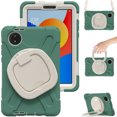 thumbnail image 2 of For Xiaomi Redmi Pad SE 8.7 inch 2024 Case, 360 Rotatable Handle Stand, Shoulder Strap, Drop-Proof Design, Emerald Green, 2 of 7
