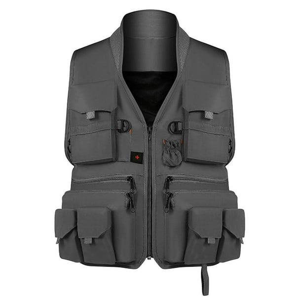 Multi Pocket Vest Waistcoat Jacket for Men Fishing Hunting Hiking  Travelling 