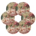 thumbnail image 3 of BZSMCE 6Pcs Drink Coasters With Holder 3.94Inch Tea Set with Cakes Roses Creative Coil Coaster Coasters Colors Absorbent Coasters for Drinks Coasters Set Thicken Heat for Home Table, 3 of 7