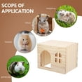 thumbnail image 3 of PTOOTP Guinea Pig Hideout Wooden House for Small Animal 1Pcs, 3 of 8
