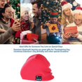 thumbnail image 5 of ZOELNIC Bluetooth 5.0 Beanie Wireless Music Listening Handsfree Headphone Hat Winter Warm Knitted Cap, Rose Red, 5 of 11