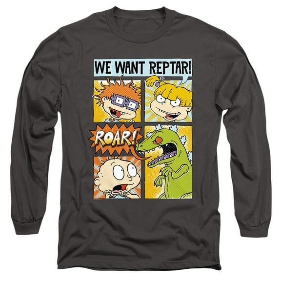 Rugrats We Want Reptar! Comic Unisex Adult Long-Sleeve T Shirt