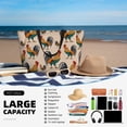 thumbnail image 5 of Wukai Rooster Print Zipper Bag,large Beach Tote Bag,Waterproof Sandproof Bag,Grocery and Picnic Tote Travel Bag, 5 of 5