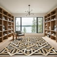 thumbnail image 2 of ODIKA 3'x5' Machine Washable Non-Slip Area Rug, Geometric Beige High Traffic Rug, Beige, 1004328, 2 of 7