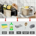 thumbnail image 6 of Bxaolu Sponge Holder for Kitchen Caddy Sink Organizer, Multifunctional Dish Soap Sponge Caddy for Kitchen Sink Counter with Brush Holder & Drain Tray - Storage Kitchen & Home Accessories, 6 of 9
