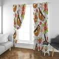 thumbnail image 3 of Room Darkening Window Curtains Drapes Sloth On The Branch with Flowers Thermal Insulated Grommet Blackout Curtains 84x55 in 2 Panels for Bedroom Living Room, 3 of 6