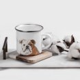 thumbnail image 2 of Koyal Wholesale 11oz. Stainless Steel Dog Campfire Coffee Mug Gift, English Bulldog Up Close, 1-Pack, 2 of 4
