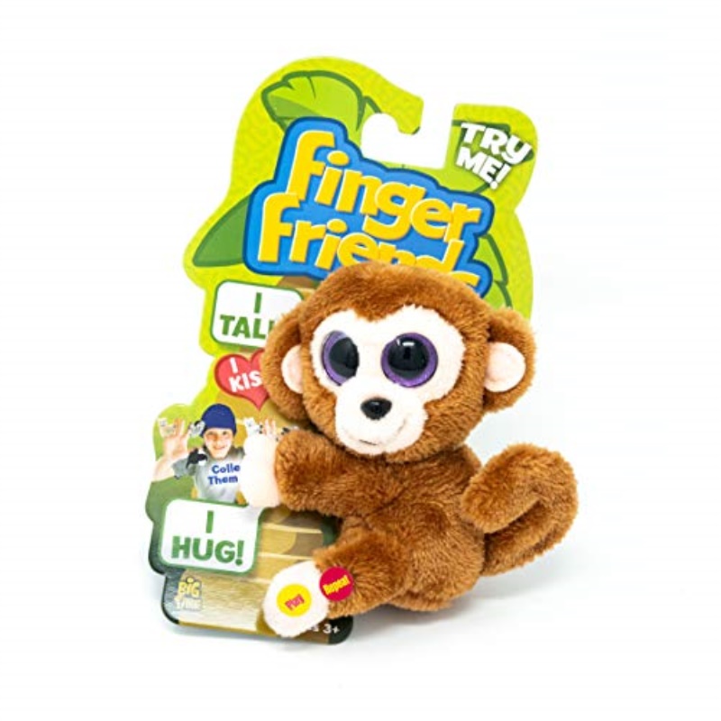 finger friends huggable interactive talking stuffed plush toy monkey