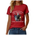 thumbnail image 5 of Leey-World Patriots Shirts for Women 250 Years 1776-2026 250th Birthday Eagle Liberty Bell T-Shirt(Red,3XL), 5 of 8