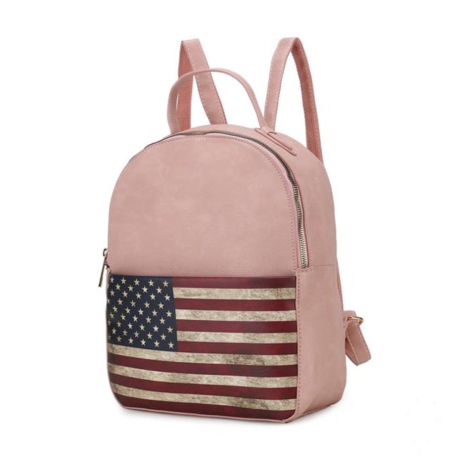 MKF Collection by Mia K. MKF-FG7403RPK Briella Vegan Leather Womens FLAG Backpack