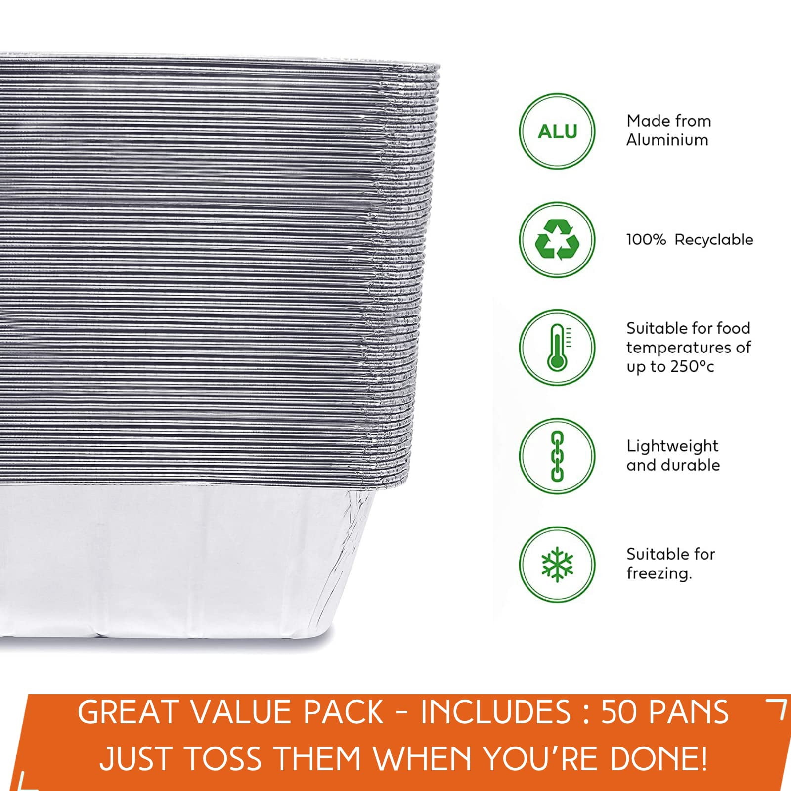 50-pack Drip Pans Liners For Blackstone Griddle Accessories  Aluminum Foil Pan Disposable 17" 22" 28" 36" Tray Holder Grill Rear Grease Catcher Cup