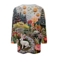 thumbnail image 4 of Blouses for Women Business Casual Fall Tunic Xmas Soiree Shirts Ladies Hip 3/4 Sleeve, 4 of 5