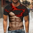 thumbnail image 1 of Styesk T-Shirts pour Homme Mode pour Hommes Impression Florale Mode Entraînement Physique Col Rond Manches Courtes T-Shirt, 1 of 5