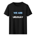 thumbnail image 2 of Gamivast "We Are Uruguay" Graphic T-Shirt for Women Soccer Fan Apparel Short Sleeve Crew Neck Tee Soft Lightweight Summer Sports Everyday Comfortable Top Black L, 2 of 5