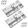 thumbnail image 4 of SHAR 2pcs Stainless Steel Latch Sliding Door Lock, Surface Mounted Sliding Bolt for All Types of Interior Doors, 4 of 5