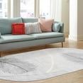 thumbnail image 3 of Unique Loom Finsbury Collection Area Rug - Camilla (5' 3" x 8' Oval Gray/Ivory), 3 of 11