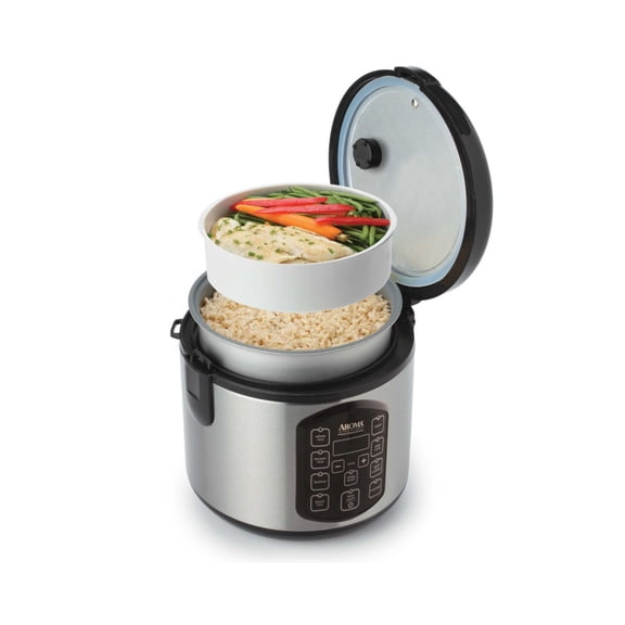 8 Cup Cooked Digital Rice Cooker, Multicooker & Food Steamer