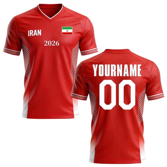 FYEGRE Soccer Jersey for Men,Soccer Practice Jerseys Soccer Wear for Sports Training Jersey National Team Football Shirt For Men Athletic Breathable Sportswear Training Top Red XXL