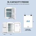 thumbnail image 2 of Simple Deluxe Mini Fridge with Observation Window, 6L/9 Can, Portable Warmer & Cooler, Personal Refrigerator, AC/DC, White New, 2 of 9