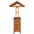 thumbnail image 3 of vidaXL Outdoor Bar Table with Rooftop 113x106x217 cm Solid Acacia Wood, 3 of 5
