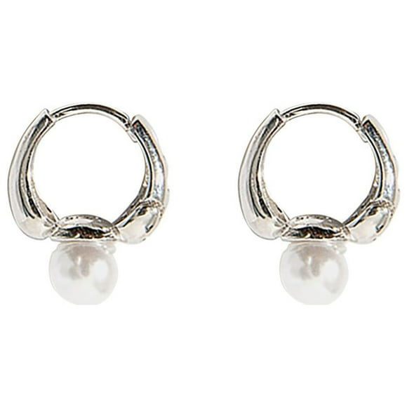 MKLEKYYPearl Earrings Pearl Gold Rhinestone Ear Clip Thin Dangle Earrings Rhinestone Earrings Wedding Women Accessories Jewelry Earrings for Women 189