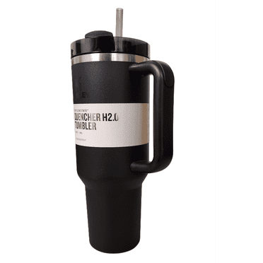 Stanley Quencher H2.0 Tumbler with Handle and Straw 40 oz | Flowstate 3-Position Lid | Cup Holder Compatible for Travel | Insulated Stainless Steel Cup | BPA-Free | Black 2.0