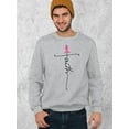 thumbnail image 2 of Breast Cancer Support Faith Cross Crewneck Sweatshirt, S, H. Grey, 2 of 5