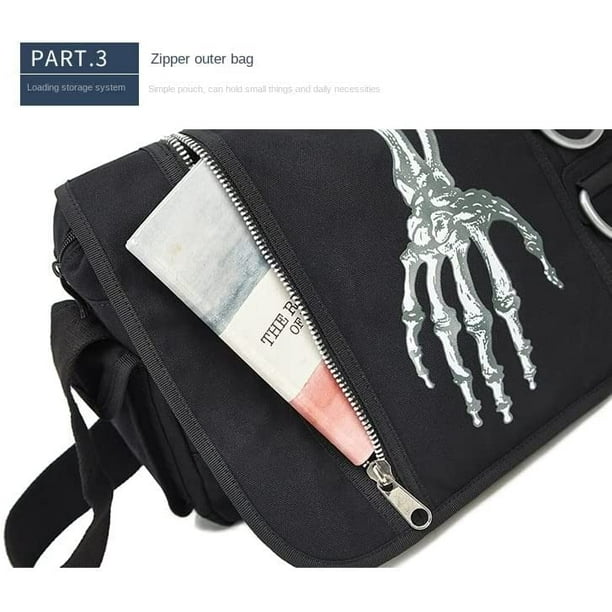 Goth Purse Grunge Skull Messenger Bag Y2K Backpack Gothic