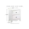 thumbnail image 4 of Signature Design by Ashley Exquisite Children's Glam 2 Drawer Nightstand, White, 4 of 9