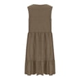 thumbnail image 6 of Uootdi Casual Dresses for Women Sleeveless Crewneck Textured Tiered Loose Dress Lightweight Flowy Top Casual Dress Gift, 6 of 7